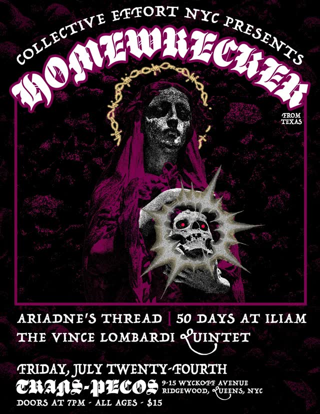 Homewrecker, Ariadne's Thread, 50 Days at Iliam, and The Vince Lombardi Quintet