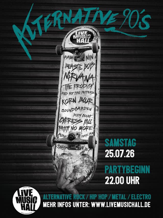 Alternative 90s – die coolste Party aus Köln ist zurück!