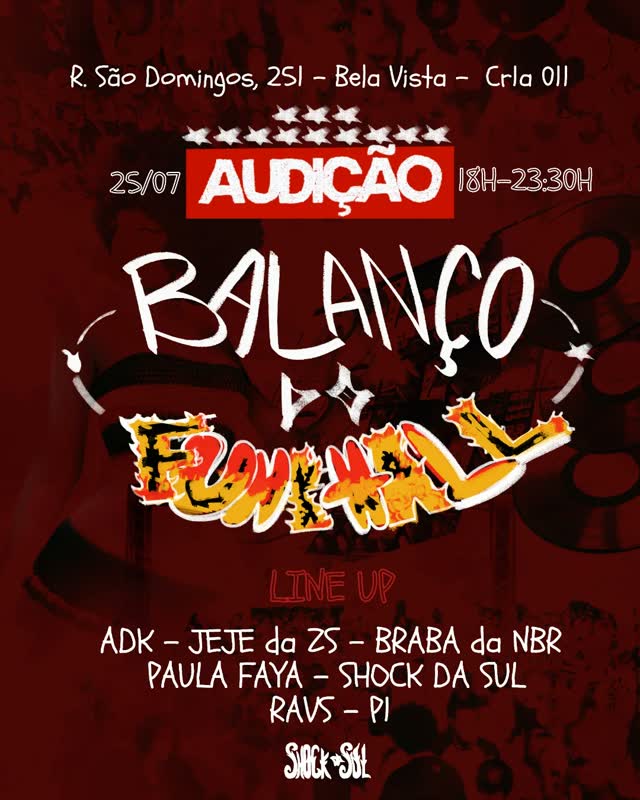 Audição do SHOCK DA SUL: Lançamento da MIXTAPE BALANÇO DO FUNKHALL