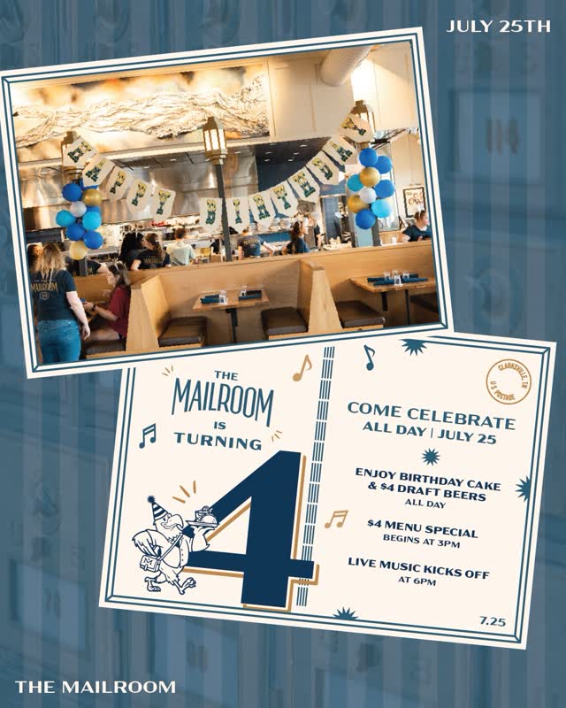 THE MAILROOM IS TURNING 4
