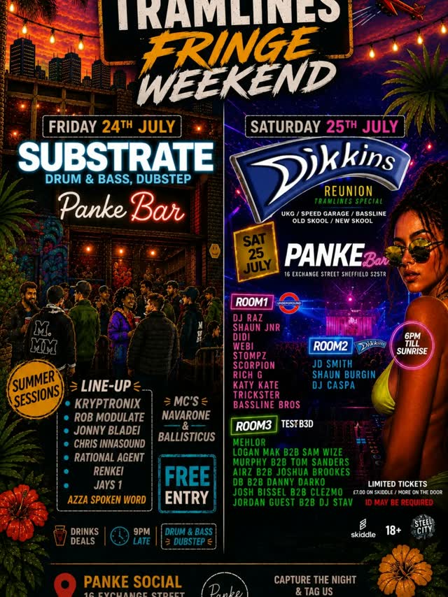 TRAMLINES FRINGE WEEKEND @ PANKE SOCIAL