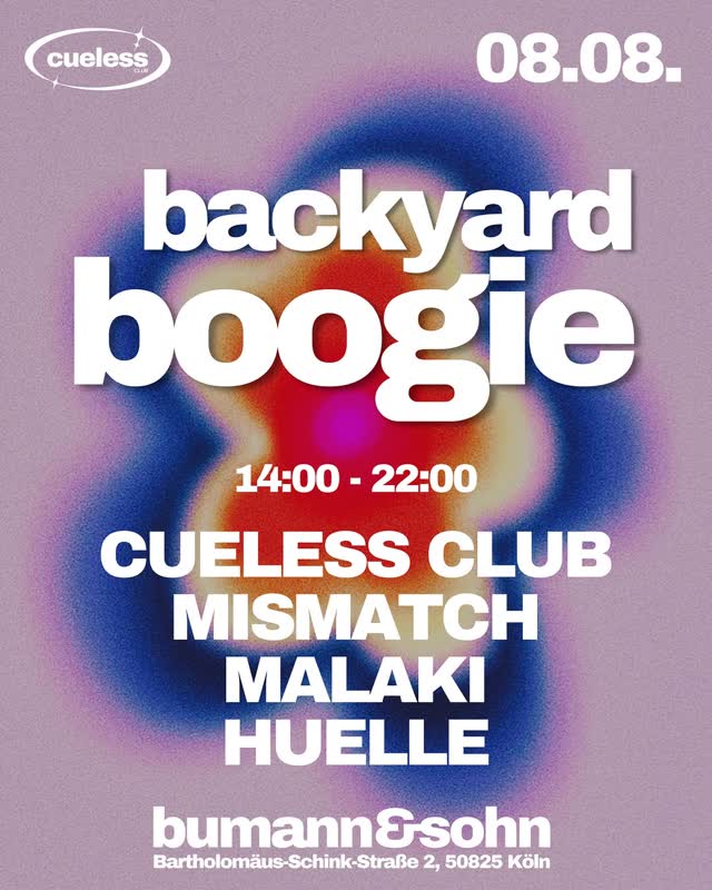 CUELESS CLUB OPEN AIR – BACKYARD BOOGIE