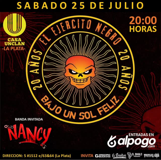 El Ejercito Negro By Pilsen A LA PLATA - BAJO UN SOL FELIZ 20 años