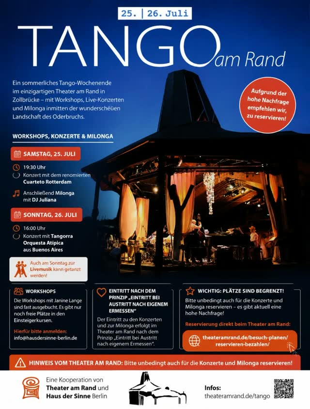 Tango am Rand – ein Sommerwochenende voller Musik, Tanz & Natur