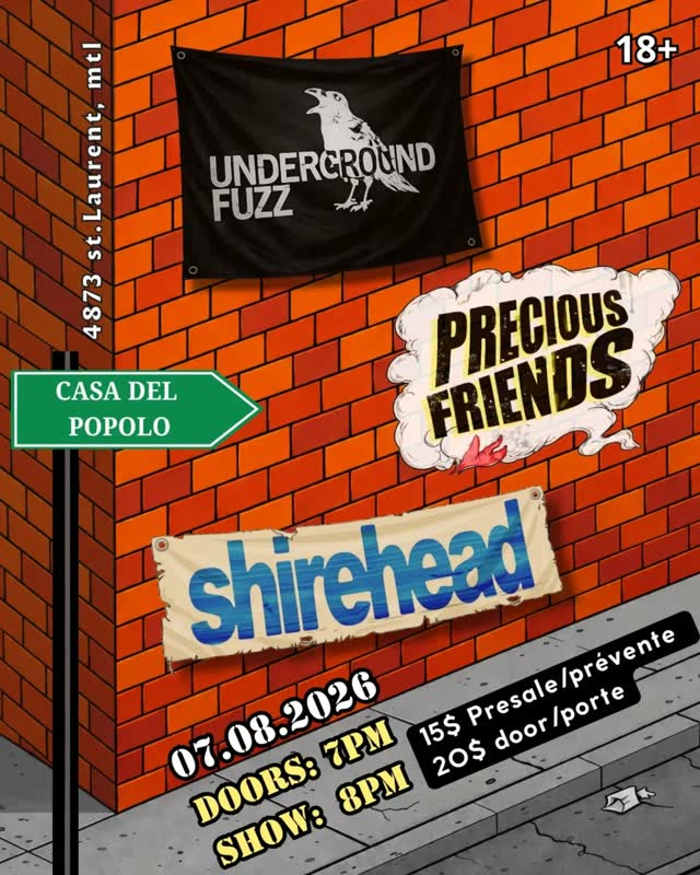 undergroundfuzz, shirehead, and preciousfriendstheband Live at Casa Del Popolo
